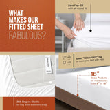 . Luxury Egyptian Cotton Queen Size Sheet Set - 600 Thread Count 4 PC Deep Pocket Fitted and Flat Sheets,