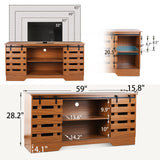 Farmhouse TV Stand for Televisions up to 65 Inches, Modern Entertainment Center