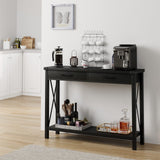 Black Entryway Table, Hallway Table for Entryway, Farmhouse Console Table