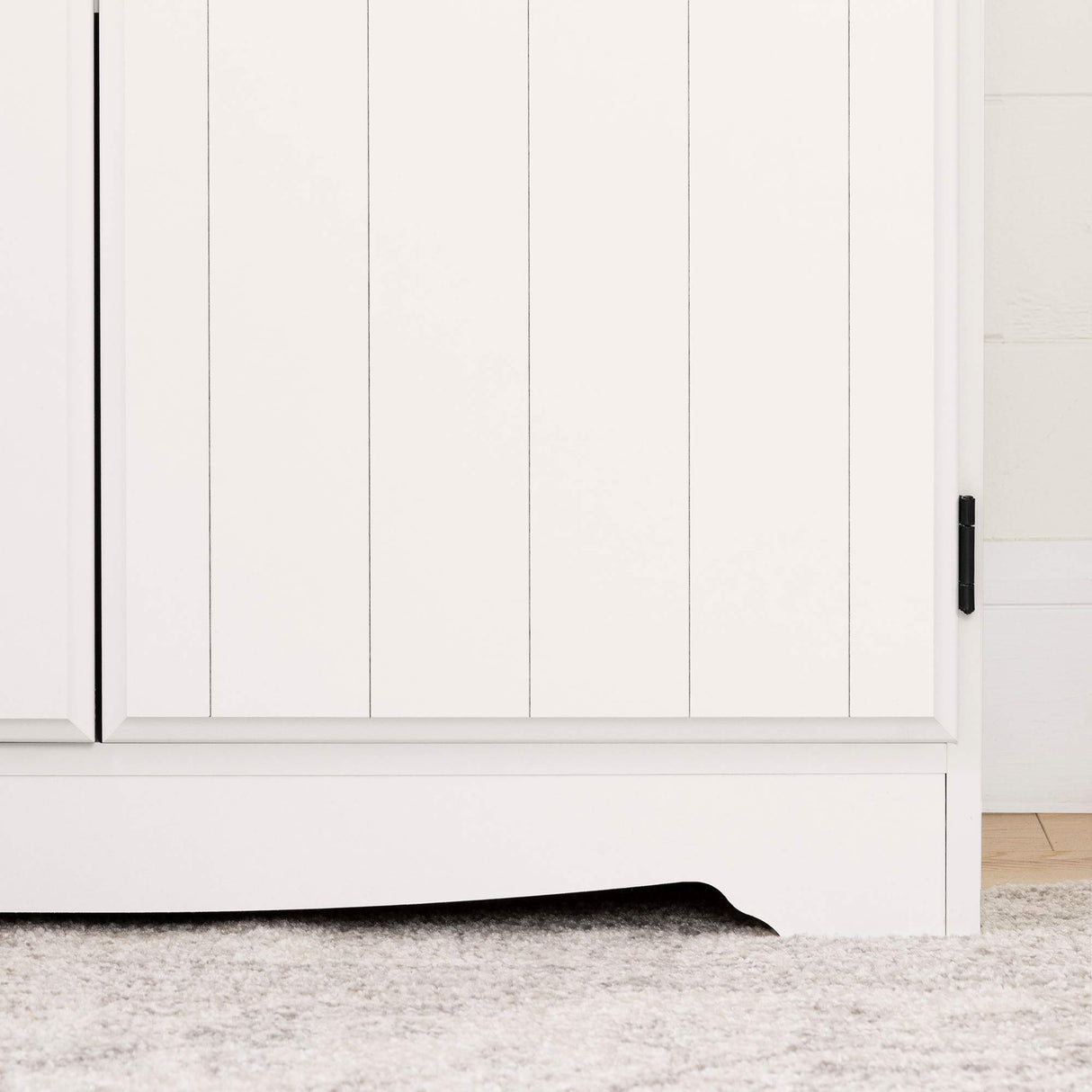 Farnel 2-Door Storage Cabinet-Pure White, Tall with 4