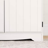 Farnel 2-Door Storage Cabinet-Pure White, Tall with 4