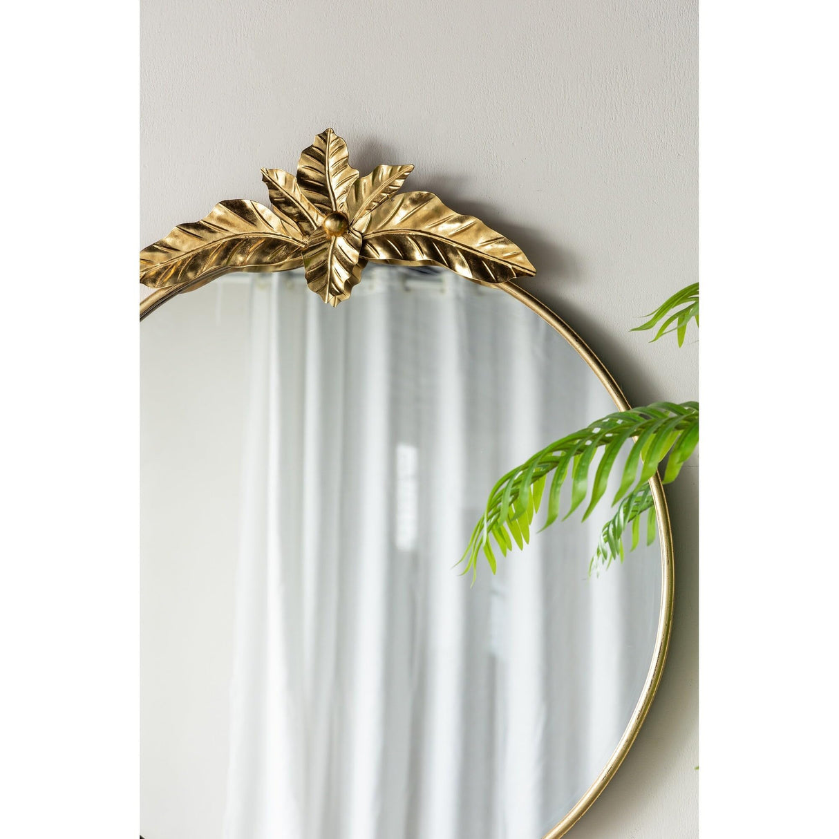 Arched Wall Decor Mirror with Metal Frame - Gold 36" x 41"