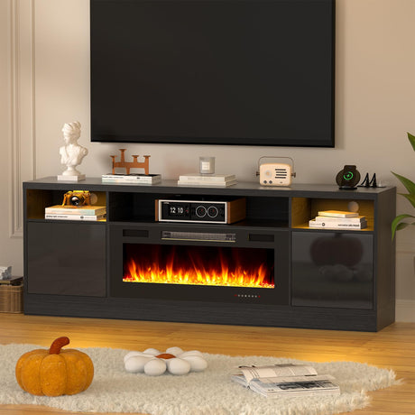 Electric Fireplace TV Stand-Led Entertainment Center-70 inch TV Stand