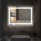 LED Vanity Mirror with Lights 24x18 Inch - Dimmable Wall Mounted Bathroom Mirror