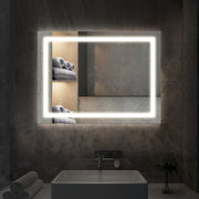 LED Vanity Mirror with Lights 24x18 Inch - Dimmable Wall Mounted Bathroom Mirror