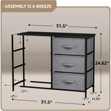 Dresser with 6 Drawers - Chest Organizer Unit with Steel Frame Wood Top