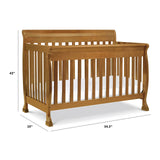 4-in-1 Convertible Crib in Chestnut, Greenguard Gold Certified