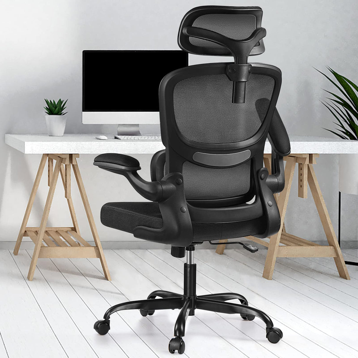 Ergonomic Office Chair, High Back Mesh Desk Chair with Lumbar Support and Adjustable