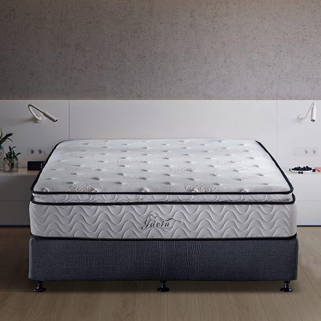 Queen Mattress 11.4 Inch Pillow Top Pocket Spring Hybrid Mattress,