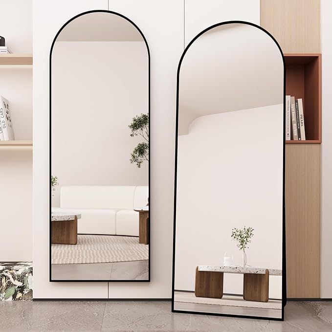 Arched Full Length Mirror Floor Mirror Standing or Leaning, Bedroom Mirror Dressing