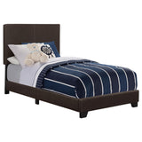 Dorian Transitional Leatherette Upholstered Twin Size Panel Bed Frame 46-inch