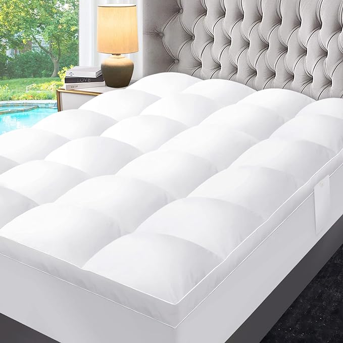 Mattress Topper for Back Pain Relief, Extra Thick Mattress Pad Pillowtop