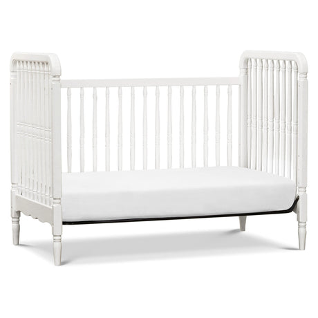 Liberty 3-in-1 Convertible Spindle Crib with Toddler Bed Conversion Kit in White,