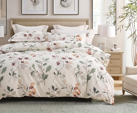 Comforter King Size, 600 Thread Count Cotton White Printed