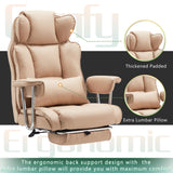 Big and Tall Office Chair with Foot Rest Comfortable Executive Reclining Office Chair