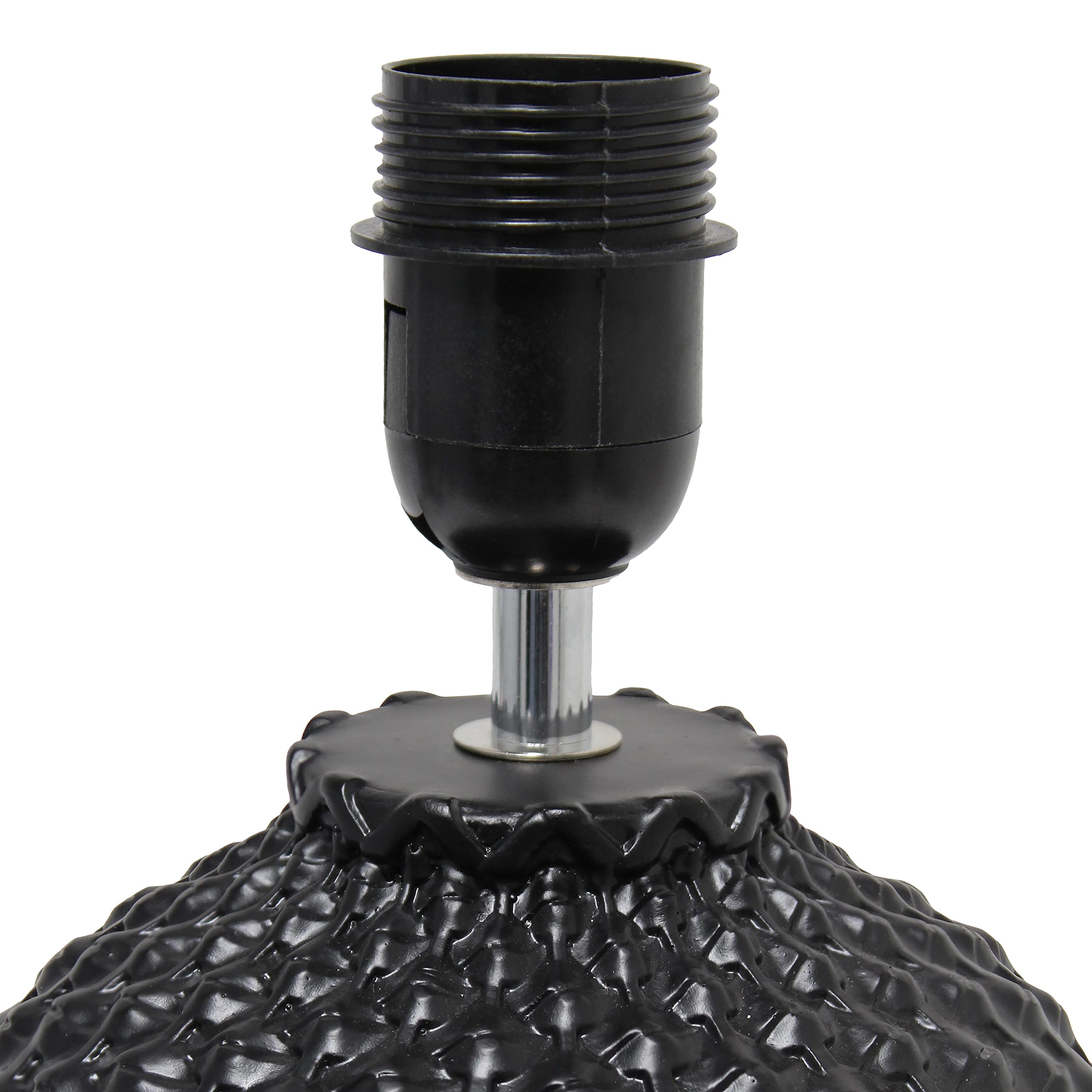 LT1135-BLK 20.4" Tall Traditional Ceramic Purled Texture Bedside Table Desk Lamp
