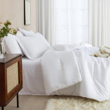 7 Pieces Queen Comforter Set, Bed in A Bag Comforter & 18" Sheet Set All Season