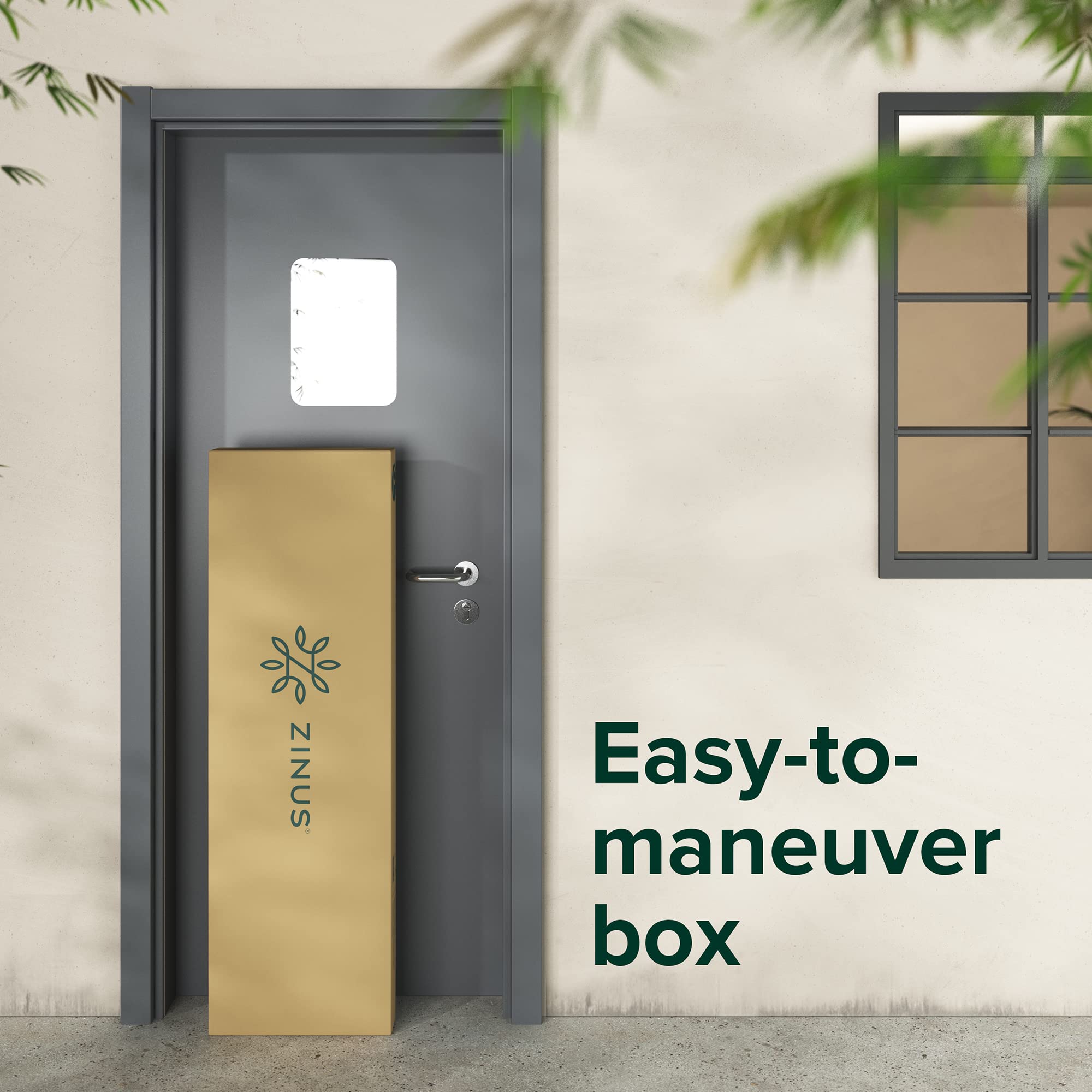 Kai Bamboo and Metal Platform Bed Frame with Headboard