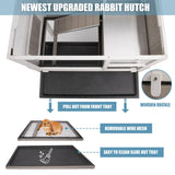 Elevated Rabbit Hutch Indoor 36.6" H Wooden Outdoor Bunny Hutch