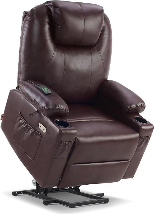 Large Power Lift Recliner Chair Sofa with Massage and Heat for Big and Tall Elderly People