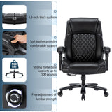 Big and Tall 500LBS Heavy Duty Executive Office Chair, Bonded Leather Swivel Task Chair