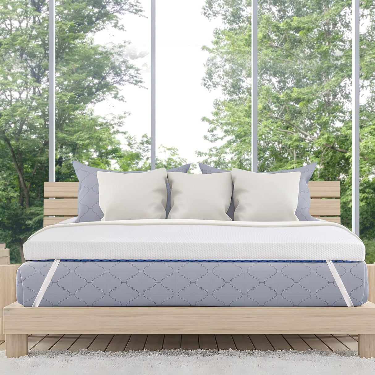 Mattress Topper Queen - 3Inch Gel Memory Foam Mattress Topper Cooling Mattress