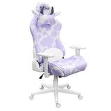 Gaming Chair - Lavender Purple Cow Print - Ergonomic Office Chair with Memory Foam
