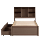 Bed Frame with Built-in USB Port Walnut