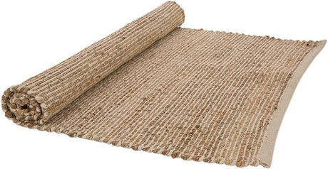 60.5" L Hand Woven Beige Heavy Wool Carpet,Modern Handmade Large Area