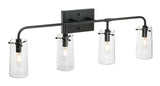 Lighting Bathroom Vanity Light, Industrial 4 Light Vanity Light Black Wall Light Fixture