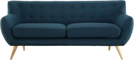 Remark Mid-Century Modern Sofa With Upholstered Fabric In Sunny