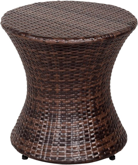 Small Side Table Patio Rattan End Table