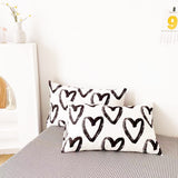 Love Comforter Sets Twin Black and White Bedding Comforters Cotton Women Girls Heart