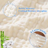 Cooling Muslin Throw Blanket for Hot Sleepers, 60% Rayon Derived from Bamboo,