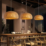 Japanese Style Wicker Chandelier Family Room
