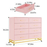 Dresser for Bedroom with 8 Drawer, Tv Stand Dressers Chest of Drawers