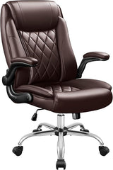 Executive Office Chair, Ergonomic High Back with Adjustable Flip-up Armrest, Swivel