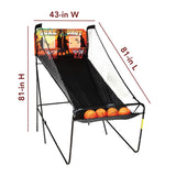 Sure Shot Dual Electronic Basketball Arcade Game with Electronic Digital Scoring and Timer