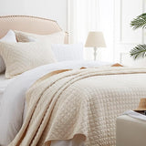 Quilt Sets Queen Pink Lightweight Bedspread Full Soft Reversible Coverlet for All Season