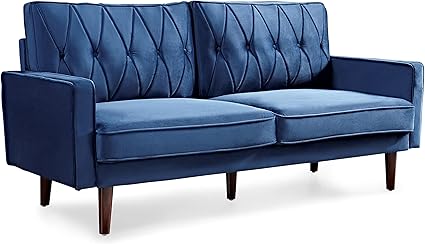 Modern Style Tufted Velvet Couch for Living Room with Soft Fabric