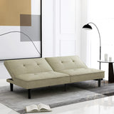 Futon Sofa Bed, Modern Convertible Armless Sleeper Couch Daybed for Studio