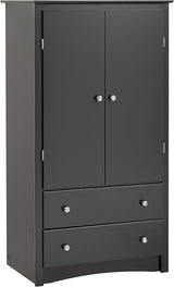 Sonoma Wardrobe Cabinet: Armoire Dresser for Bedroom with Adjustable Shelf.