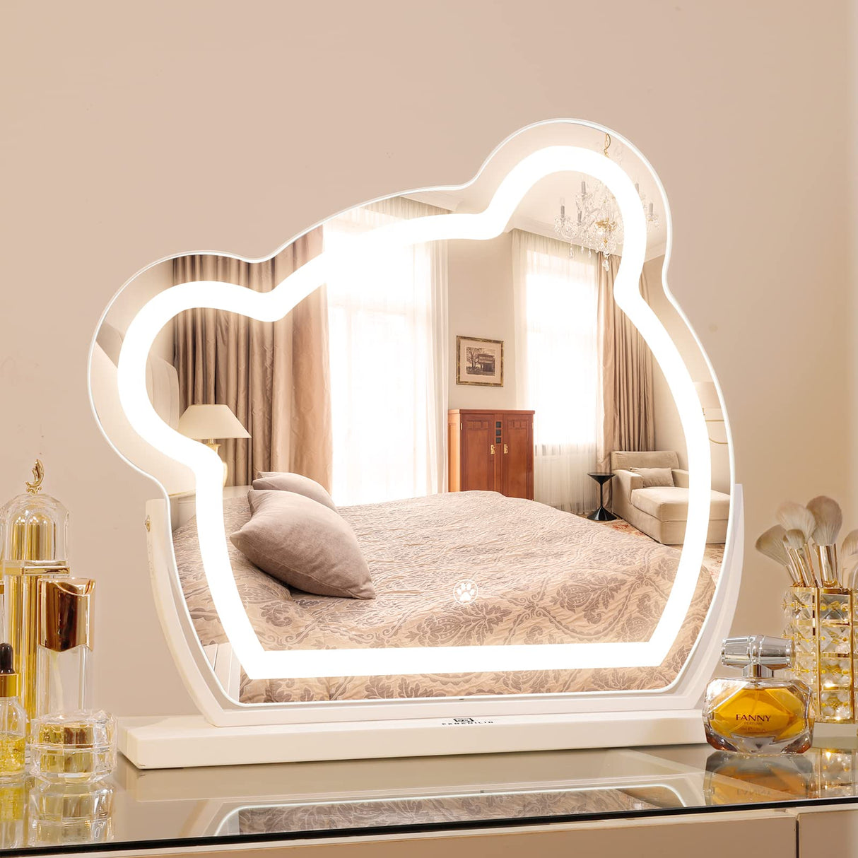 Hollywood Vanity Mirror with Lights Cute Bear Animal Lighted Makeup Mirror