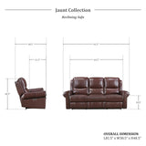 Wall-Hugger Power Double Reclining Sofa, Brown