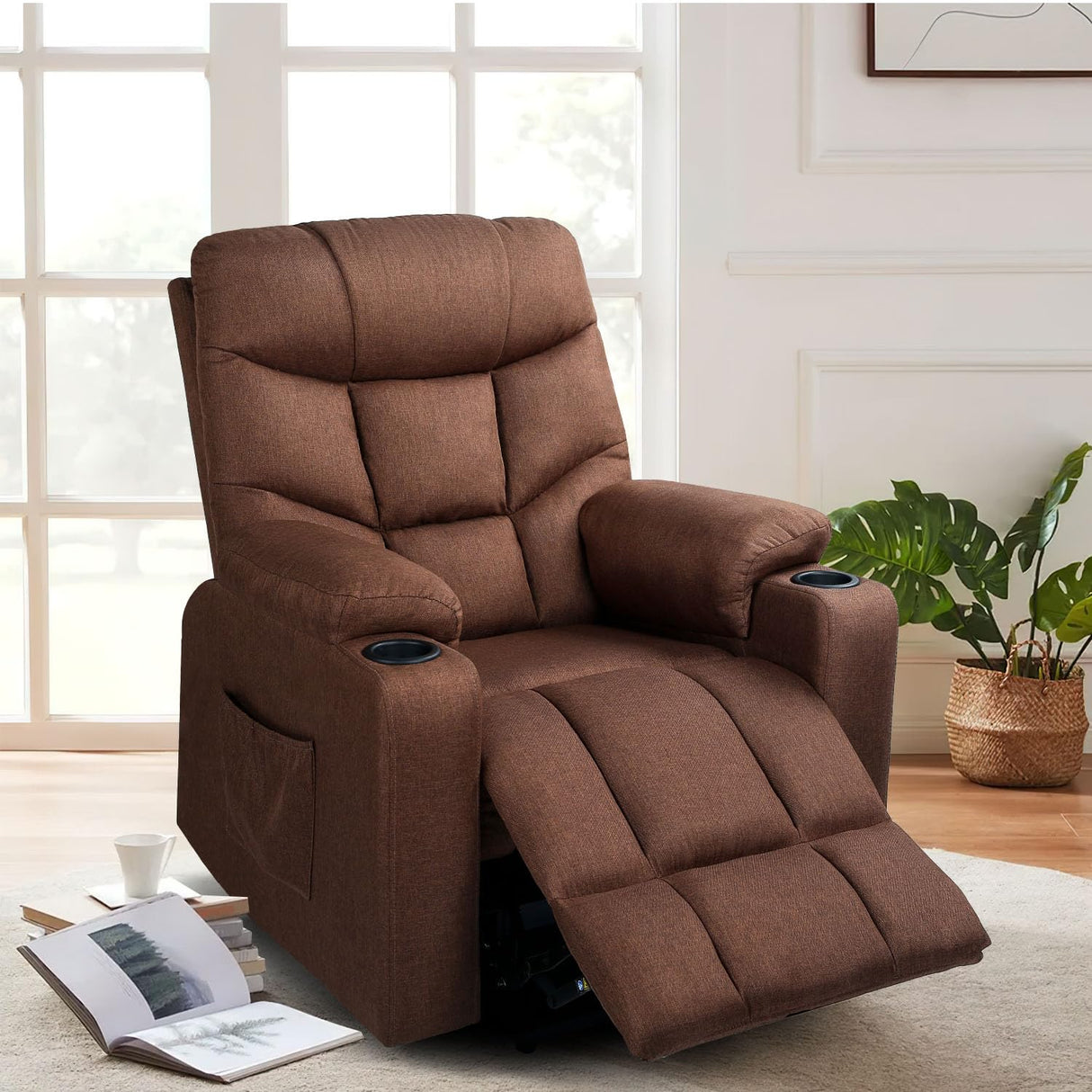 Power Lift Recliner for Elderly, Electric Lift Chair with Heated Vibration Massage