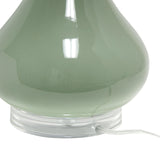 LT3312-SGE 26.25" Polished Contemporary Ceramic Tear Drop Shaped Table Lamp