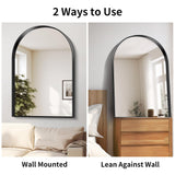 Arched Bathroom Mirror 30"x40", Black Arched Mirror with Deep Frame for Bathroom Over Sink, Wall Mirror with Aluminum Alloy Frame, Large Arched Mirror for Wall Bedroom Living Room Entryway Fireplace