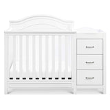 4-in-1 Convertible Mini Crib and Changer Combo in White, Greenguard Gold Certified