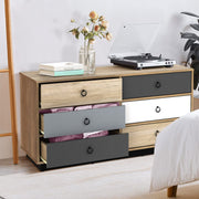 Dresser 6 Drawer Chest Accent Double Clothes Organizer Unit