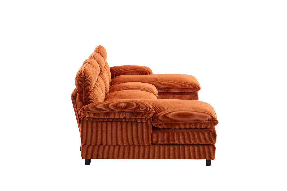Symmetrical Modular Sectional Sofa Cloud Couch with Chaise Lounge